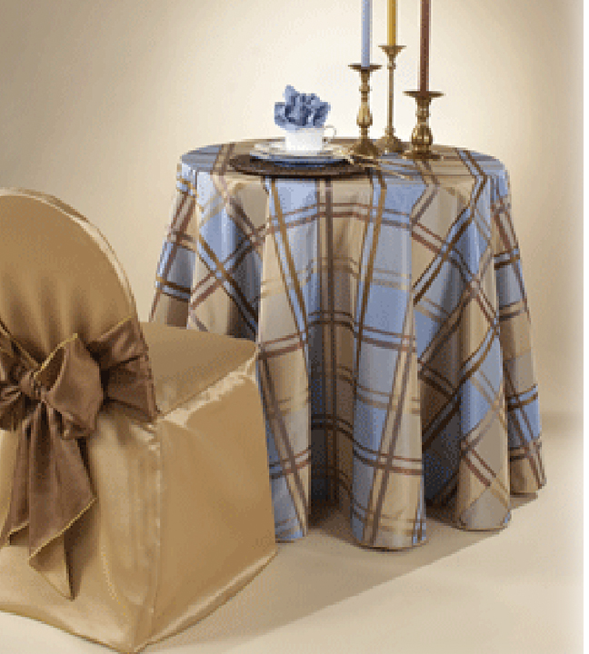 Blue Colleen Tablecloth 120"L x 60"W